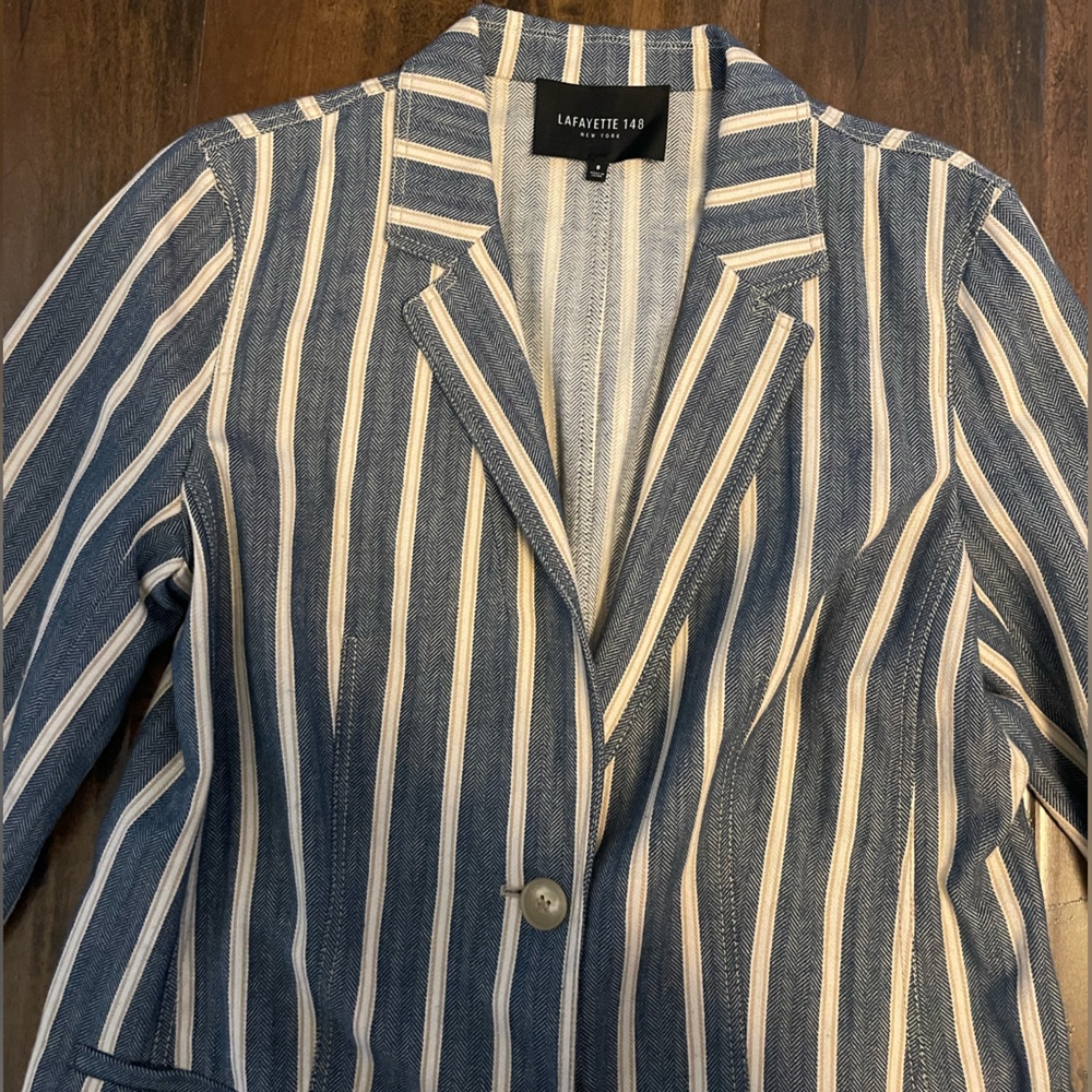 Lafayette 148 New York Striped Blazer - Picture 5 of 5